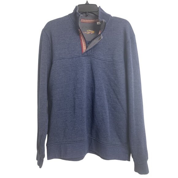 Orvis M Signature Quarter Zip outdoor Winter Sweatshirt Blue - Picture 1 of 8